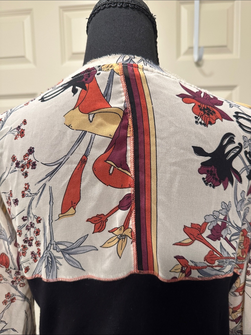 Tiny from Anthropologie Black Floral-Accent Balloon Sleeve Blouse - Picture 6 of 10